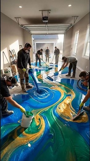 From Cracked Concrete to Neon Luxury Epoxy Garage Transformation ft Bugatti Chiron