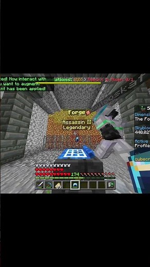 My first ever legendary rune enchant Cubecraft skyblock