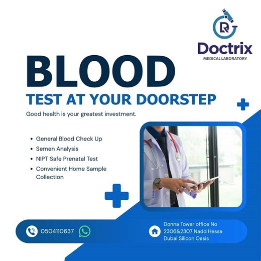 Blood test at your door step by Doctrix lab