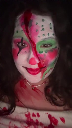 if I had better makeup tools I’d be unstoppable … #halloweenmakeup #fakebloodwarning⚠️ #clown #fyp
