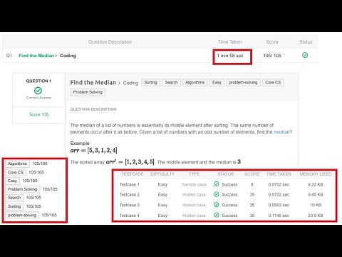 HackerRank | 1 Week Preparation Kit | Find the Median problem | Day 1 | Mock Test | Python solution