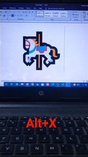 MS Word में 🎠 Carousel Horse Emoji कैसे बनाएं | Easy Trick #shorts | #supertechcomputer
