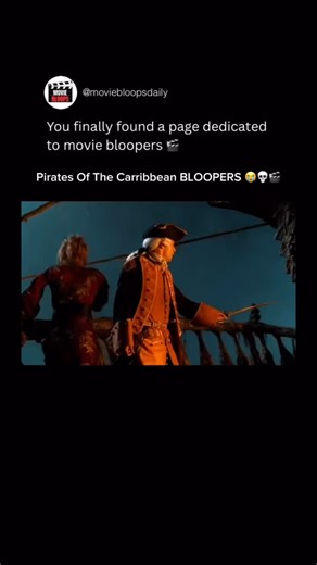 MOVIE BLOOPS DAILY on Instagram: "Even epic pirate adventures had hilarious moments off camera, and these bloopers prove it. From missed lines to unexpected laughs, the cast constantly broke character while filming intense scenes. Seeing these mistakes reminds fans that behind legendary battles and curses, the set was full of jokes and nonstop playful chaos. Pirates of the Caribbean bloopers show how chemistry and fun shaped the final films. Actors joked, improvised, and cracked up between takes