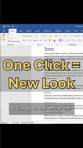 Change the Look of Your Word Document in One Click