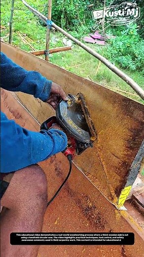 Precision Wood Slab Cutting with a Handheld Circular Saw | Practical Carpentry Education.