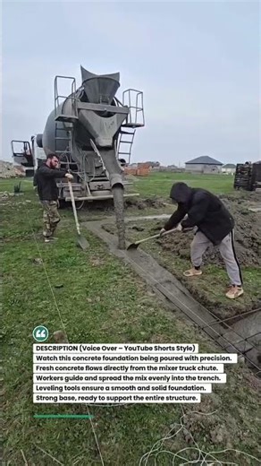 Concrete Foundation Pouring Process! #construction #concrete #foundation