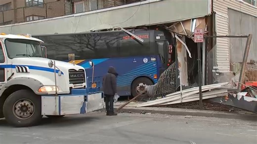 MTA driver injured after bus crashes into storefront deli in Yonkers
