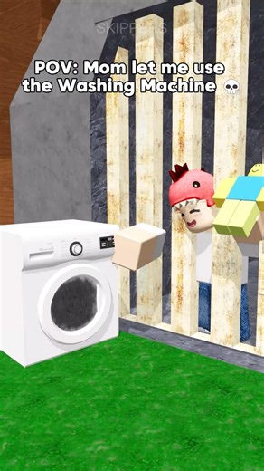 POV: Mom Let Me Use The Washing Machine 💀 #shorts #roblox #robloxanimation #usa