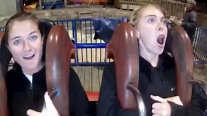 Woman has total freakout on human slingshot ride