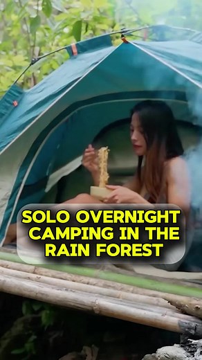 Solo overnight camping in the rain forest ⛰️🏕️🐍 #snakecamping #snake #camp #solobushcraft #bushcraft #bushcraftsurvival #camping #outdoors #wildlife #forest #survival #fyp #fypシ #viralvideo #trending #viral #foryoupageofficiall