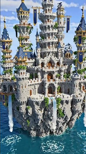 Minecraft INSANE Sky Castle Timelapse 🤯 #minecraft #minecraftbuild #youtubeshorts
