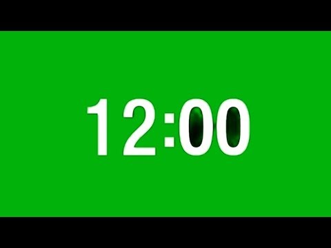 12 Minute Countdown Green Screen | 720 Seconds Timer Chroma Key | Free Editing Asset | Full HD