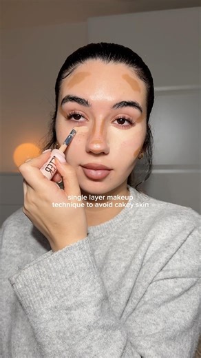 single layer makeup technique