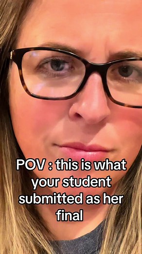 The look I give my student when she submits THIS as her final paper 👀 #ai #writing #aidetector #gptzeroad #education
