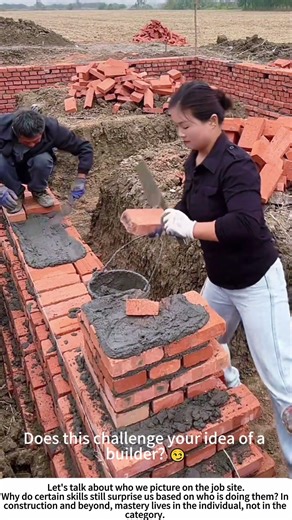 Rising Walls, Rising Skills: A Woman Building with Brick 🏗️❤️