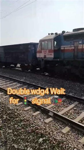 Double wdg4 diesel 🚂engine Wait for🚦signal 🚂 #railway #train