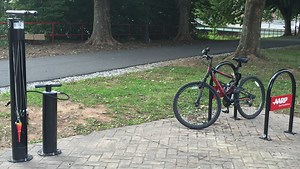 Bike got a flat? Check out this free repair station next to the Rail Trail in York