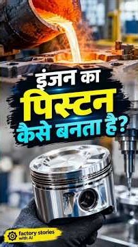 Engine का Piston कैसे बनता है? | Complete Manufacturing Process | factory stories with AI #facts