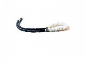 White Shell Necklace, Shell & Black Wood Beads - Etsy