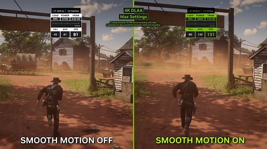 Nvidia App Smooth Motion（AI插帧）性能对比及演示