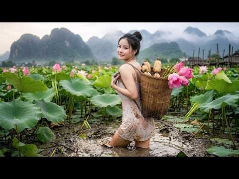 Tradiitonal Clay-Baked Chicken with Lotus Seeds & Peaceful Solitary Dinner under the Moonlight