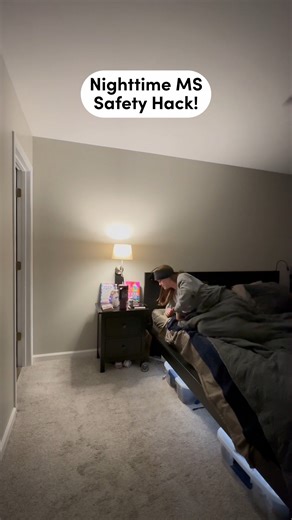 Overactive bladders are a common symptom of MS and can be incredibly disruptive. @(Emily) finds herself getting up often in the middle of the night due to this, but wanted to find a way to stay safe walking in the dark to the bathroom. Her husband got adhesive, motion sensor lights that he stuck to the underside of their bed. This way, walking to and from the bathroom in the dark is much safer and less disruptive to both of their sleep! | Can Do Multiple Sclerosis