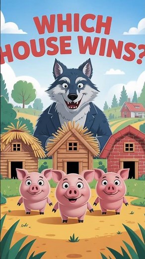 The Three Little Pigs 🐷🐺 | English Moral Story for Kids | Bedtime Story #shorts