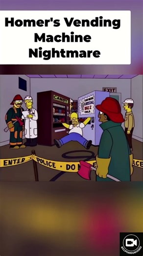Homer is trapped inside 2 vending machines