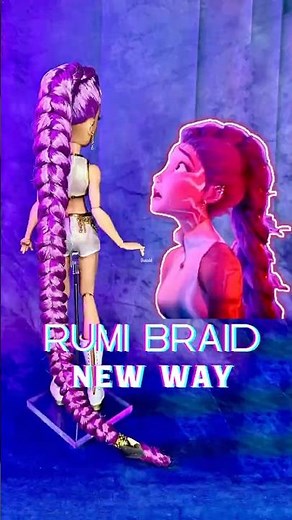 How I did Rumí’s Longest Braid EVER 🔥 K-pop Demon Hunters Doll Hair TRANSFORMATION
