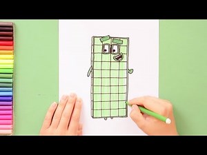 How to draw Numberblocks Block 40