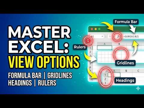 How to Show or Hide Formula Bar, Rulers & Headings in Excel – Easy Step-by-Step Guide