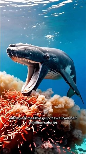 The Secret Appetite of the Blue Whale: 16 Tons a Day! 🐋 #OceanGiants #BlueWhale
