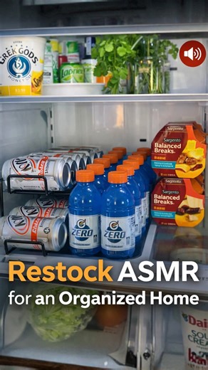 Laundry and grocery restock ASMR for an organized home
