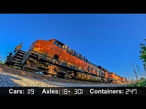 Railfan's Delight: BNSF Intermodal with Axle, Car, and Container Count