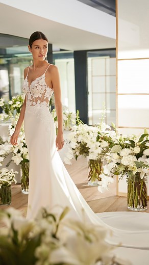 ROSA CLARÁ on Instagram: "BTS vs. The final campaign ⚡️ In lace, forever interlaced. If you want to effortlessly captivate the hearts of your guests, MISTRAL is the dress you are looking for. - BTS vs. El resultado final ⚡️ Si quieres cautivar sin esfuerzo los corazones de tus invitados, MISTRAL es el vestido que buscas. #NewCollection #RosaClaraCouture2024 #RosaClara #WeddingDress #Wedding #Bride"