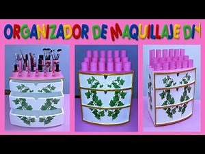 DIY MAKEUP ORGANIZER WITH RECYCLED MATERIALS TUTORIAL - SANTIAGO'S CRAFTS AND IDEAS