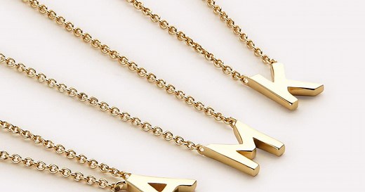 Shop Gold Initial Letter Necklace