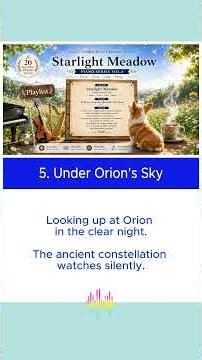 ✨5. Under Orion's Sky_ | Starlight Meadow | Piano Series Vol.6 | Relaxing Piano, Flute, Cello, Harp✨