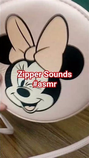 ASMR Mini Mouse Shoulder Bag Zipper Sound Effect #asmrsounds #satisfying #zipperbag #shortsviral
