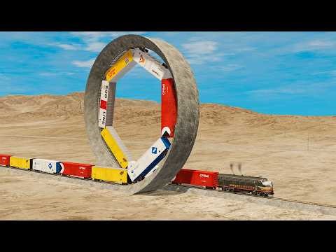 Epic Trains vs Vertical Loop Crash #16 – BeamNG.drive | BeamNG High Speed