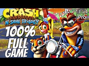 Crash Bandicoot 3 Warped (PS4) - Gameplay Walkthrough 100% Complete All Boxes, All Gems, All Relics