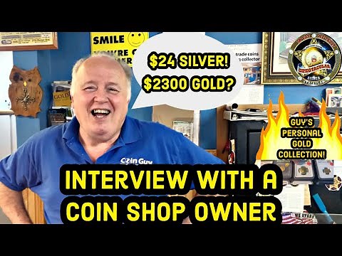 Interview with a Coin Shop Owner. Guy's personal gold collection and $24 silver!