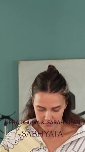 There is no greater joy for us than witnessing Farah Khan present Neha Dhupia with our craftsmanship. ✨ Moments like these truly reflect the essence of what we create — timeless pieces that not only embody style but also bring pure delight to those who wear them. 🤍 Watch the full video on YouTube 🎥 | Sabhyata
