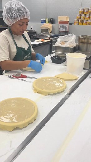 A look behind the scenes as we’re making our homemade chicken pies! Made fresh and just for you. We’re open today until 5—stop by and pick up a chicken or Moravian pie for dinner! | A Full Measure Mocksville