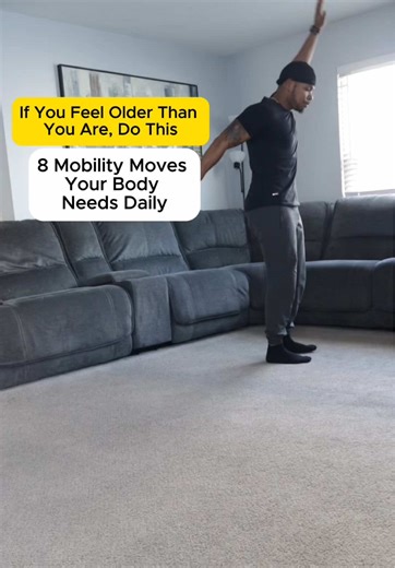 You’re not old. You’re just stiff. Save these 8 mobility moves and do them daily. Or join us for weekly stretch classes inside the community. #mobility #stretch