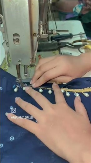 sleeve design with hanging and gpo lace #fashion #trending #beautifull #stitching #design