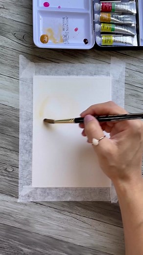 Sunrise Watercolor Flower Fields Painting Tutorial