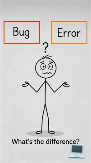Bug vs Error Explained in Hindi | Difference Between Bug and Error | Programming Basics #shorts