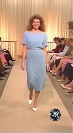 1985 Department Store Dress Runway Show Homage, AI Made
