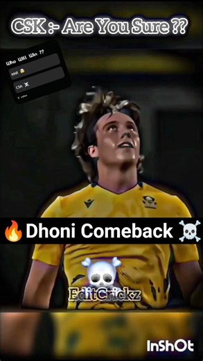 🤯 CSK Vs KKR.. ☠️ Will MSD Comeback 🔥👑 #shorts #youtubeshorts #shortsfeed